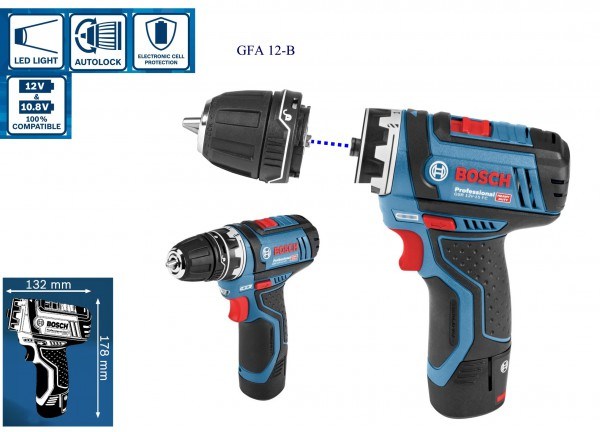 Аккумуляторная дрель-шуруповерт BOSCH GSR 12V-15 FC 06019F6001
