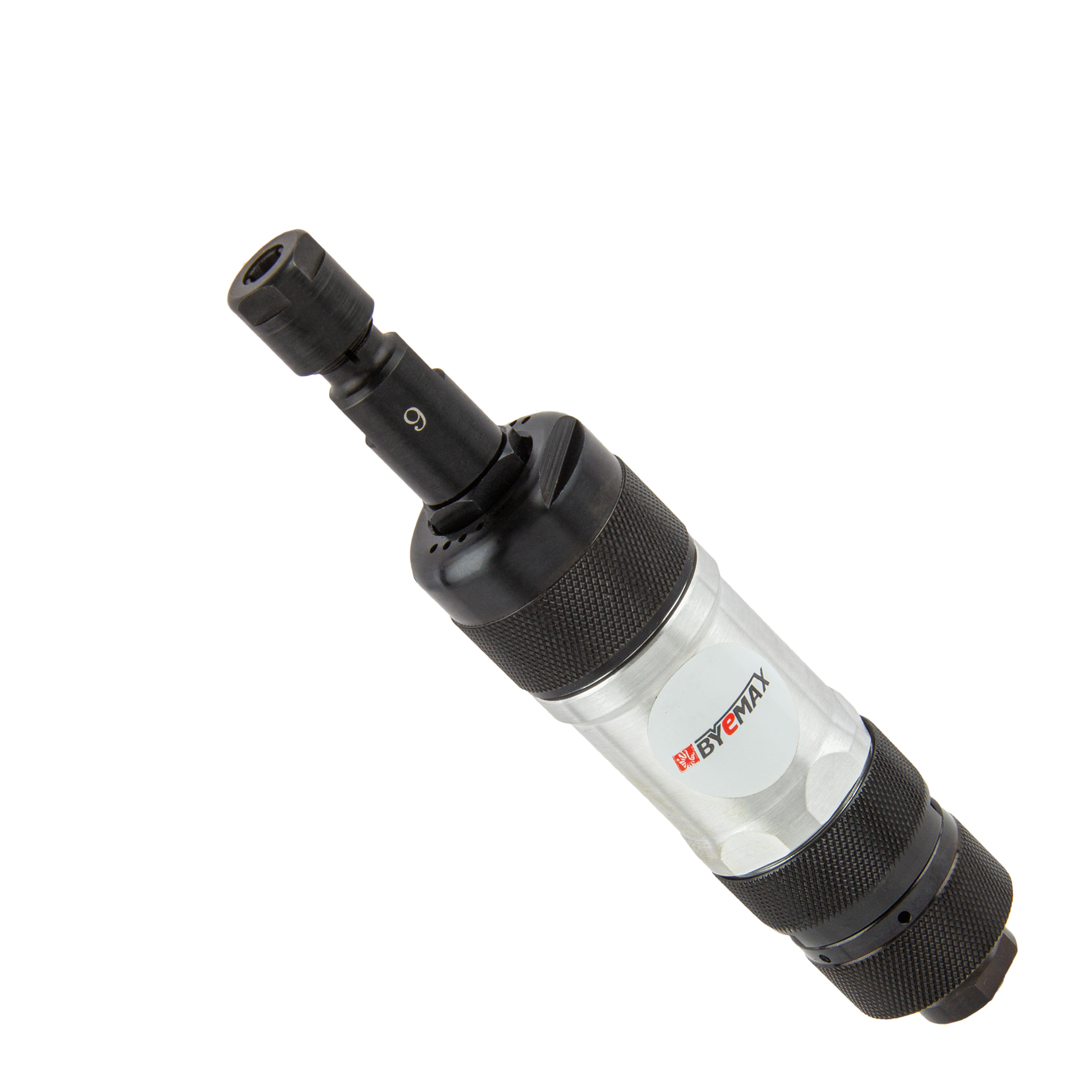 BM-50-281R Бормашинка пневматическая прямая, передний выхлоп, 24000 об/мин, 0.4 HP, цанга 6 мм, поворот. вкл.
