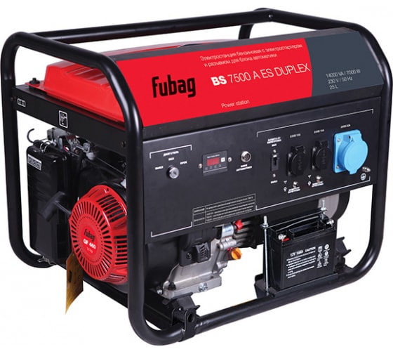 Генератор бензиновый FUBAG BS 7500 A ES Duplex (641001)
